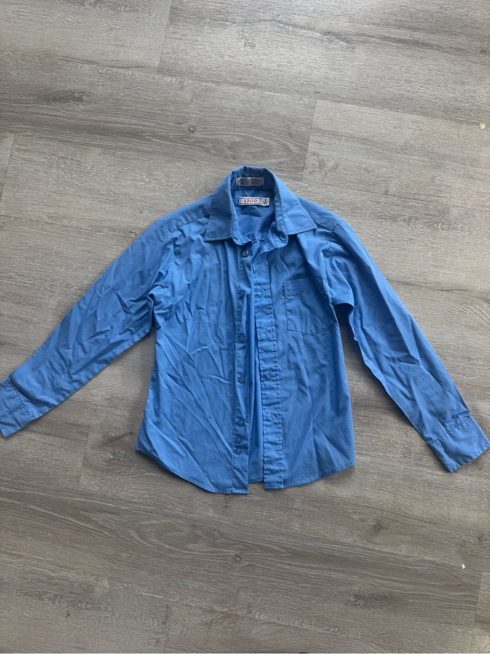Izod Boys Light Blue Long Sleeve Button-Down Shirt